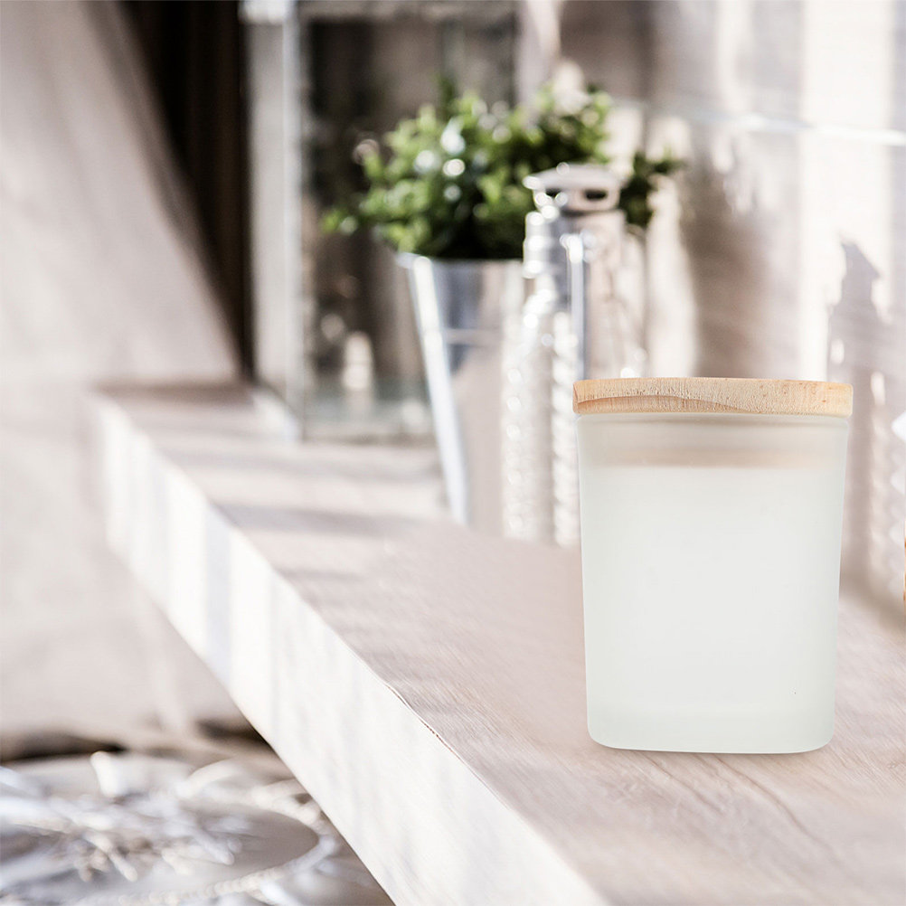 Candle Making Jars With Lids - Толстостенная стеклянная банка с деревянной крышкой