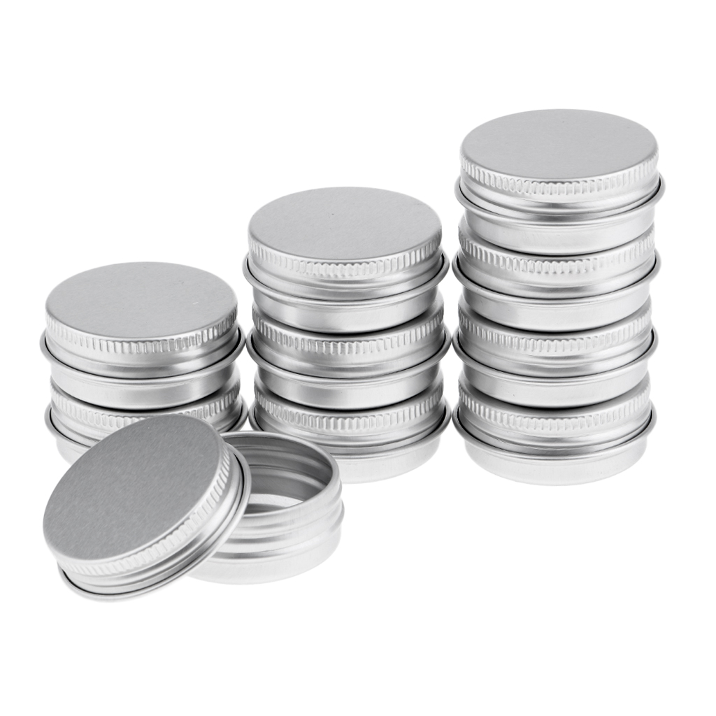 Tin Container Lid - Косметический контейнер с крышкой, 15 мл,